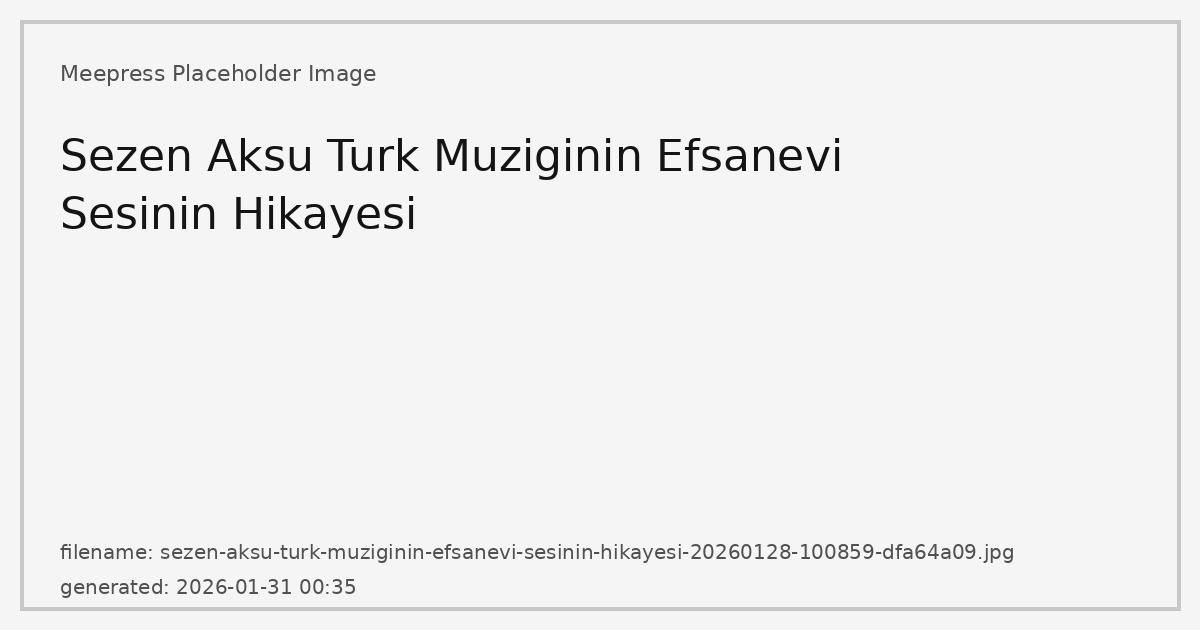 Sezen Aksu: Türk Müziğinin Efsanevi Sesinin Hikayesi